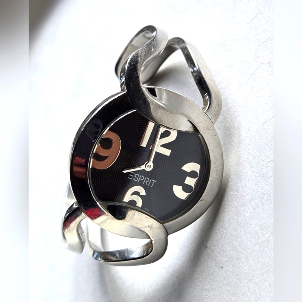 VTG💫Esprit Silver Cuff Bracelet Watch